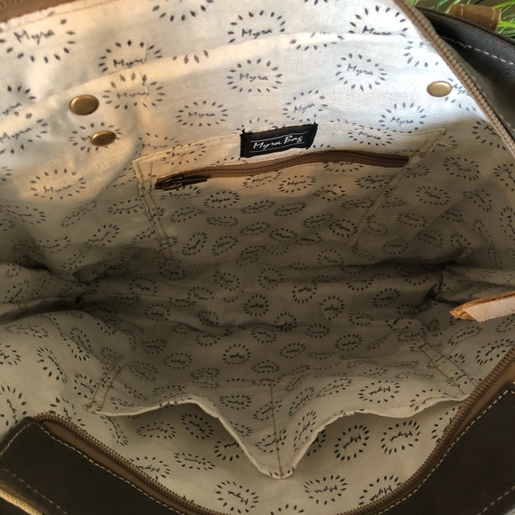 NWT Myra Bag Sunburned Hairon Stripe Canvas Tote - Picture 5 of 6